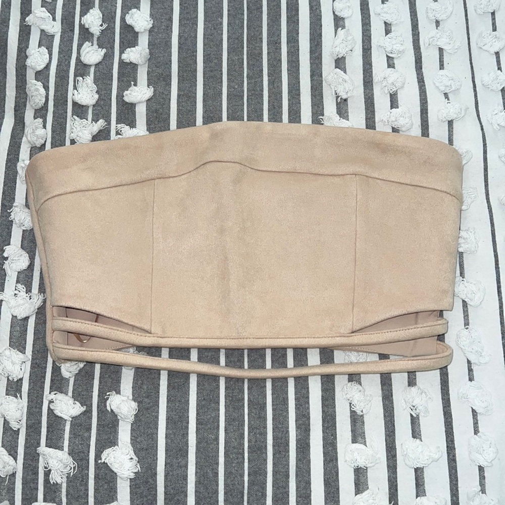Suede tube top